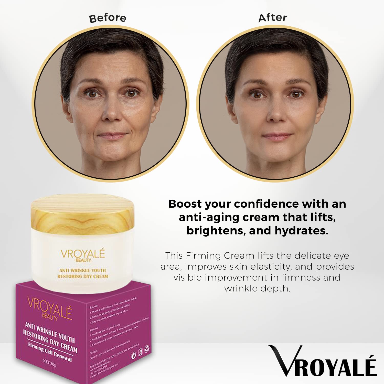 Amazon.com: VROYALÈ Anti Wrinkle Face Cream [2-Pack] – 50g Each